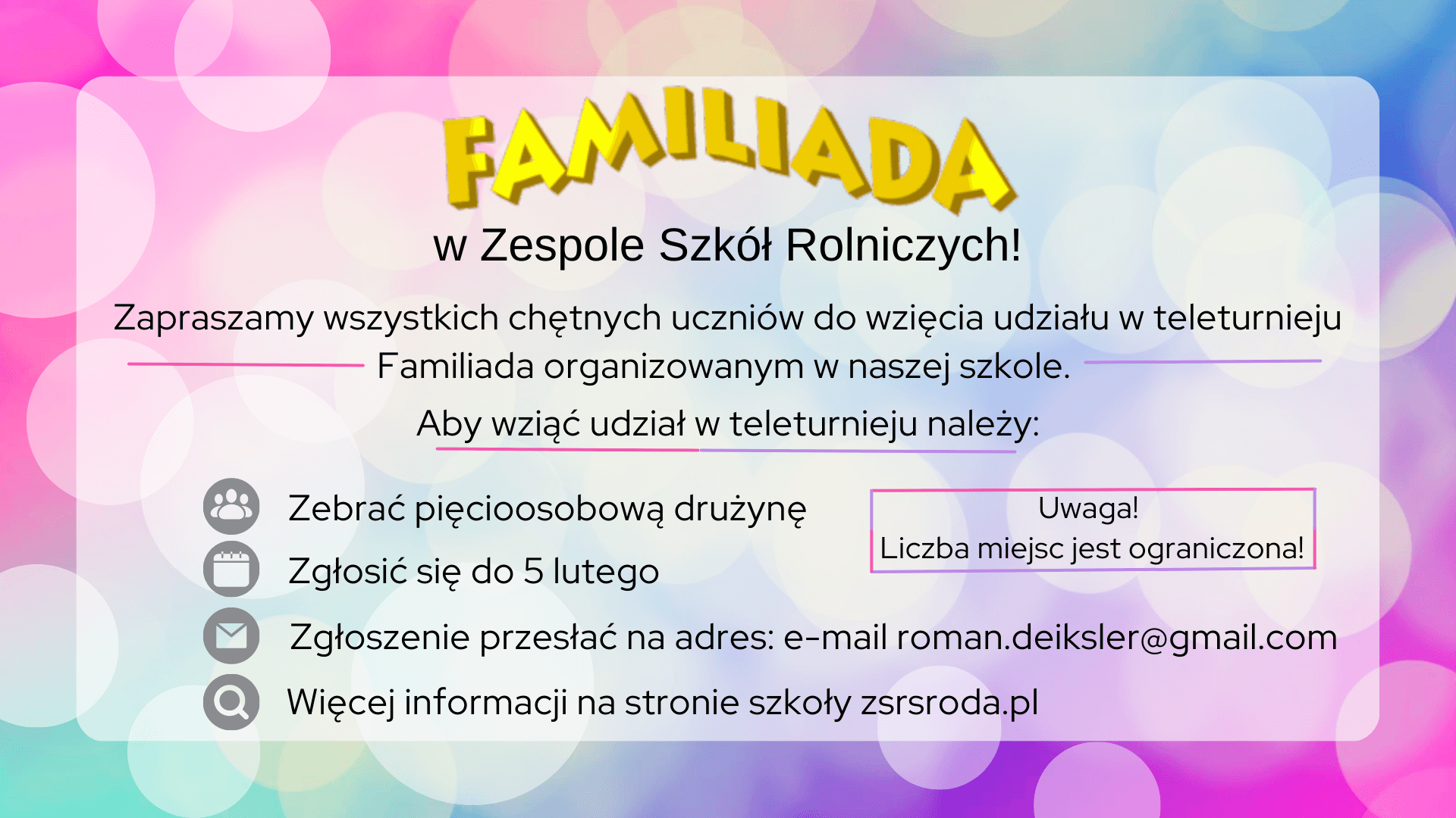 Zespół Szkół Rolniczych W Środzie Wielkopolskiej » Familiada W Zespole ...